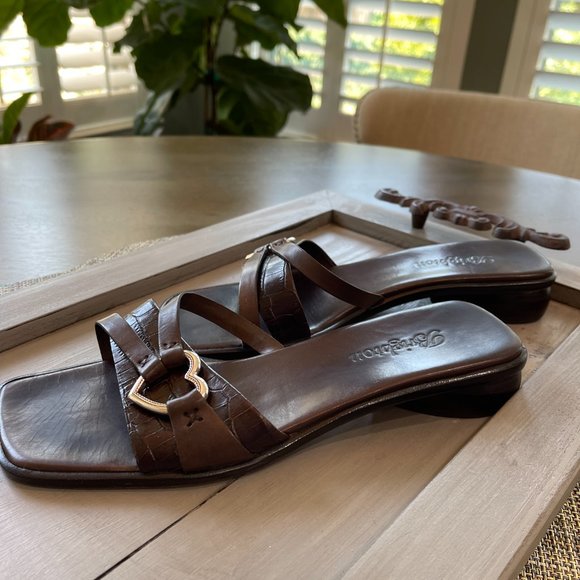 Brighton Chocolate Leather Sandals - Picture 3 of 5